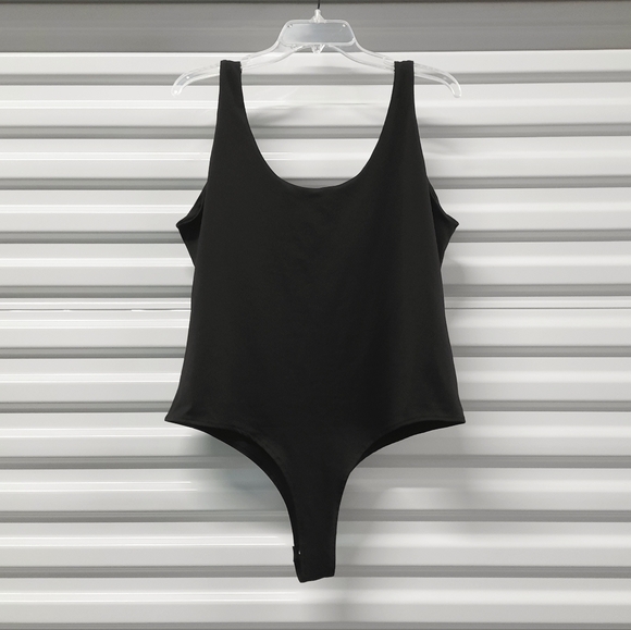 Adreamly Tank Top Bodysuit Women's Plus Size XXL Black Scoop Neck Stretch - Picture 6 of 9